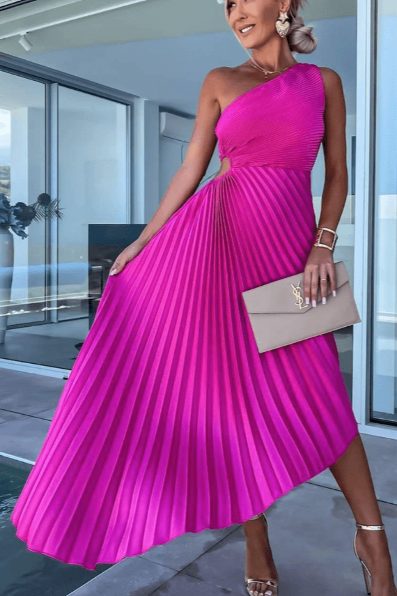 Einschulterkleid Mit Faltenrock - Lisann