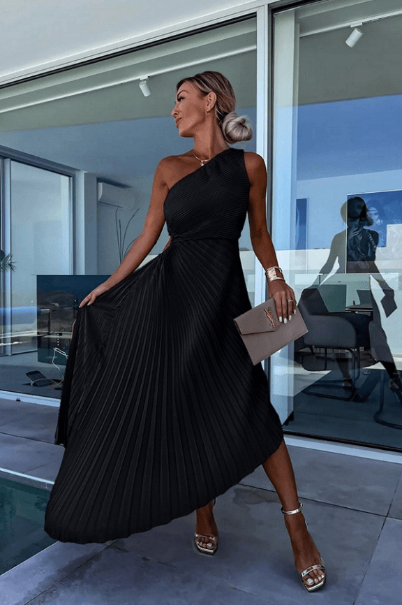 Einschulterkleid Mit Faltenrock - Lisann