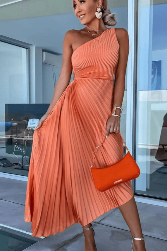 Einschulterkleid Mit Faltenrock - Lisann