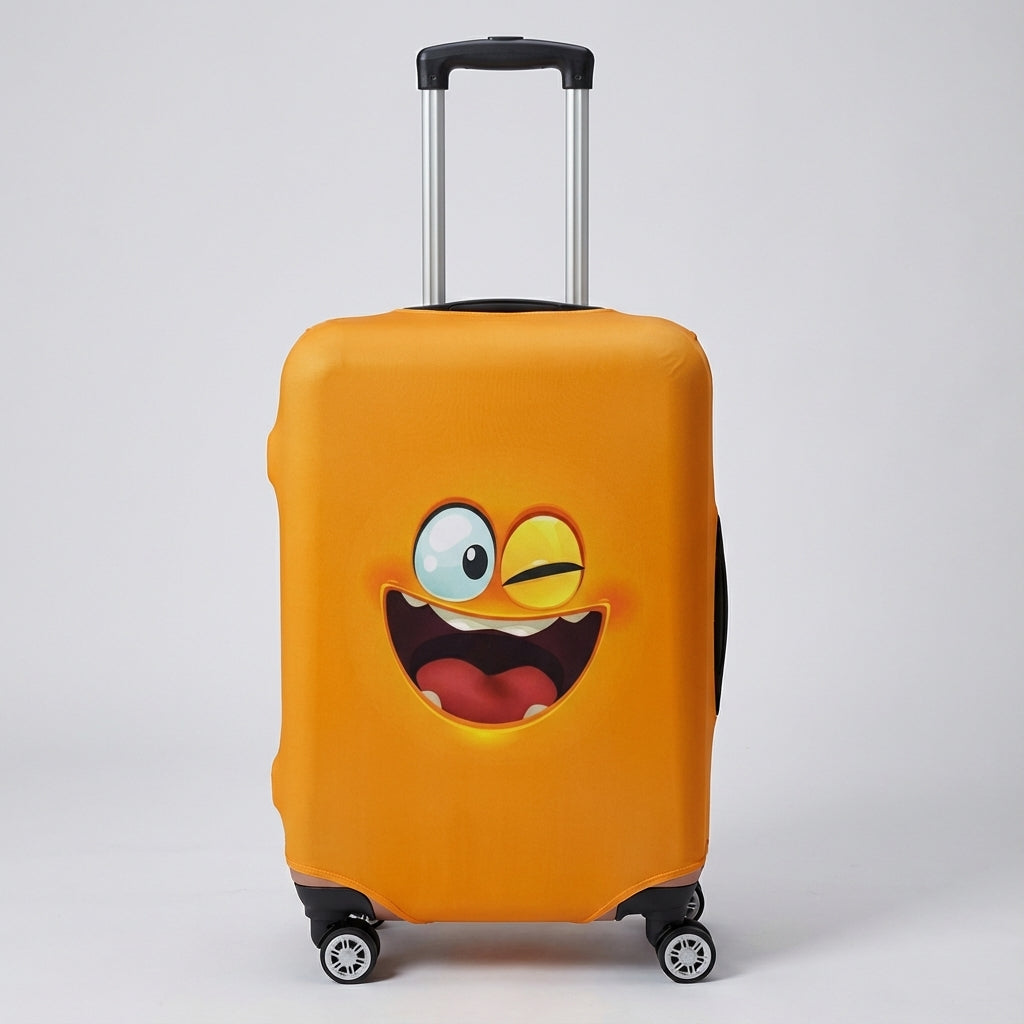 Elastische Bagagehoes Met Print - SmileGuard