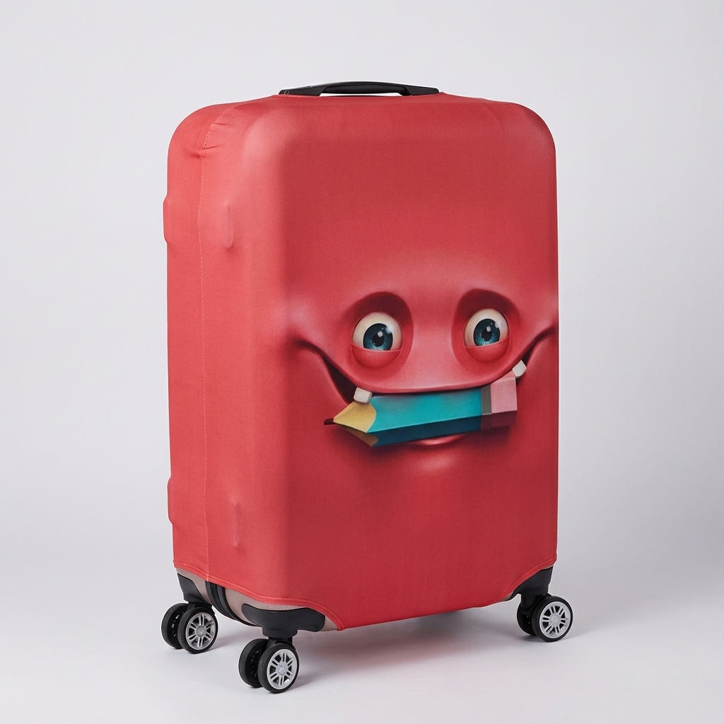 Elastische Bagagehoes Met Print - SmileGuard