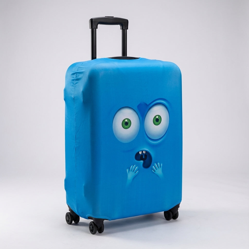 Elastische Bagagehoes Met Print - SmileGuard