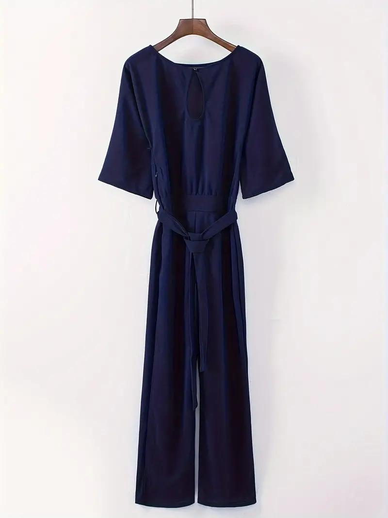 Ladies' jumpsuit with tie belt – Selina Autumn edition