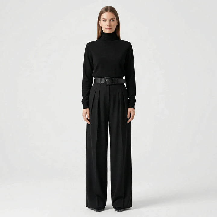Elegantes Rollkragen-Hosen-Set Für Damen - Joanne