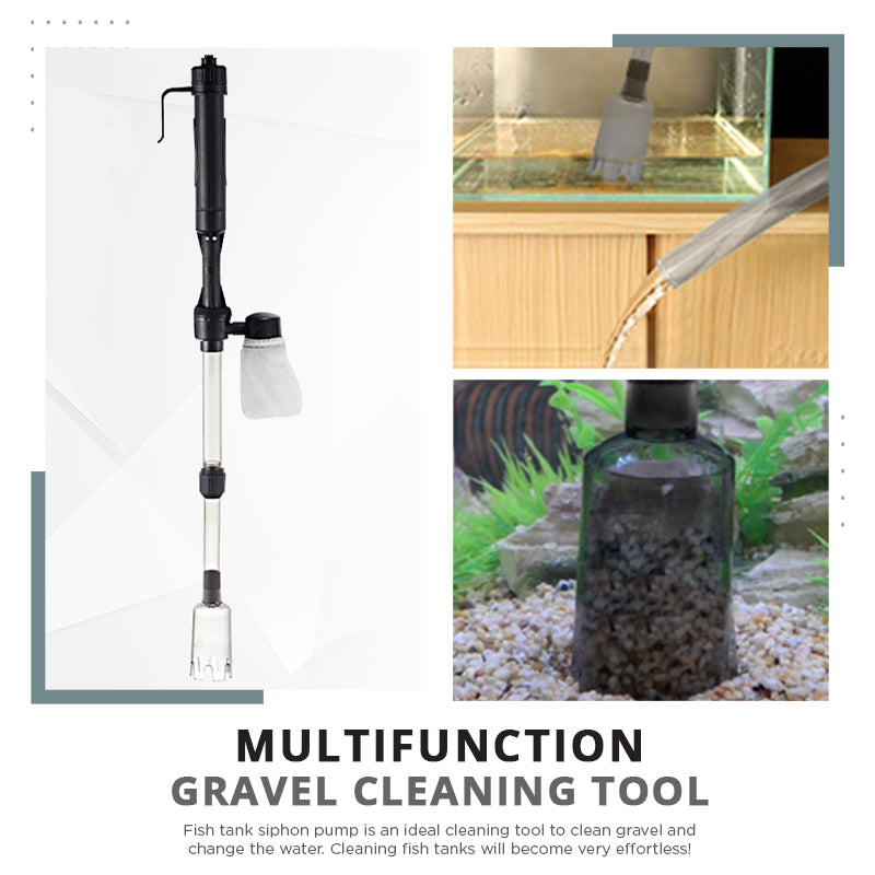 Electric Aquarium Gravel Cleaner Battery Suction Pump for Water Changes beside draining and gravel-cleaning uses.