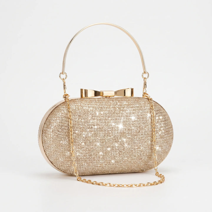 Embellished Oval Evening Bag - Auroza