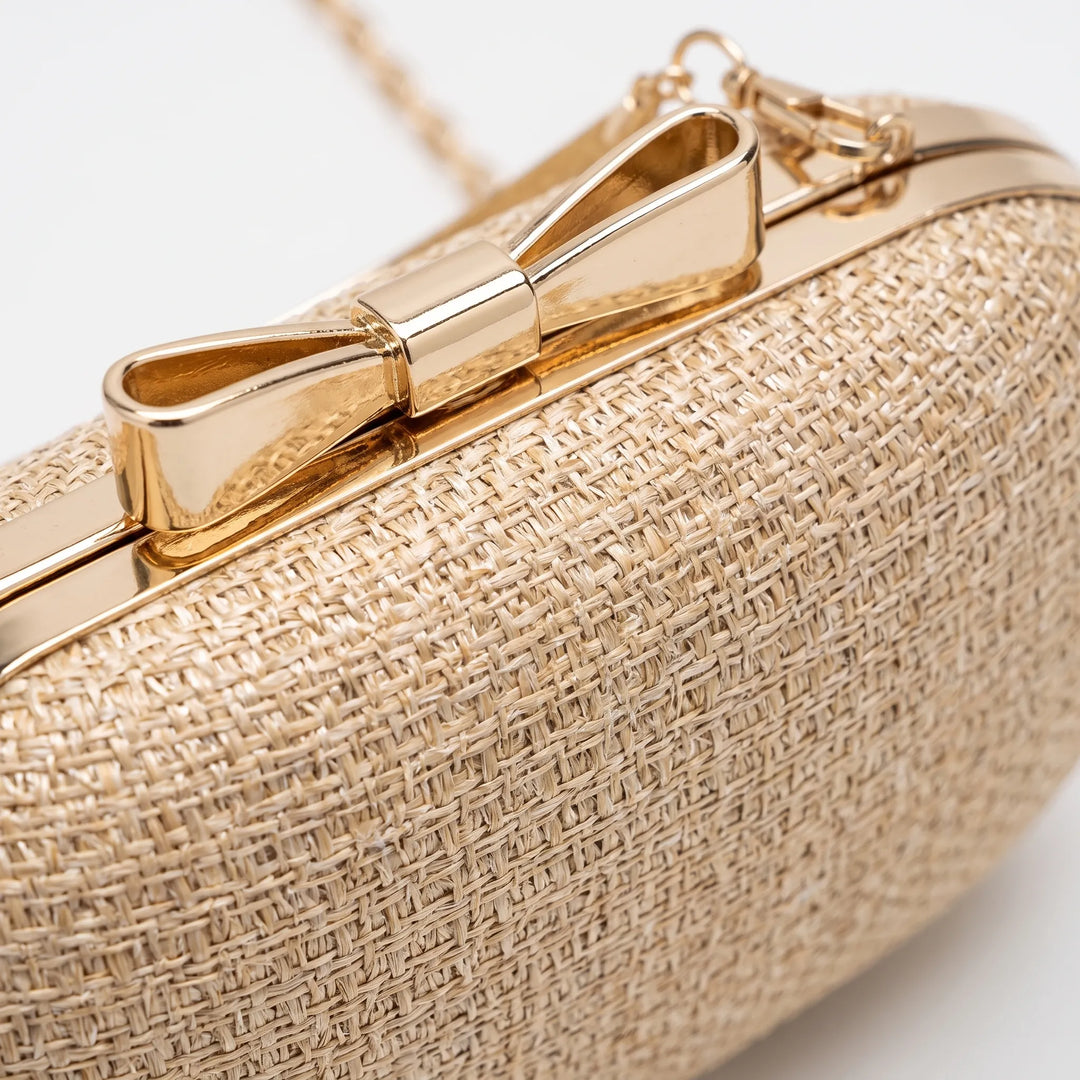 Embellished Oval Evening Bag - Auroza