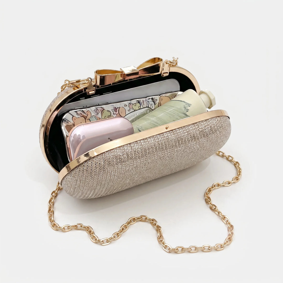 Embellished Oval Evening Bag - Auroza