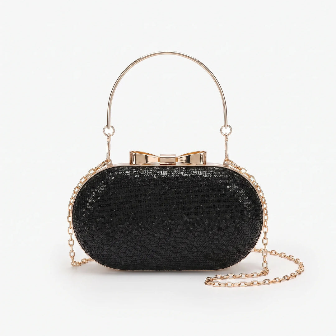 Embellished Oval Evening Bag - Auroza
