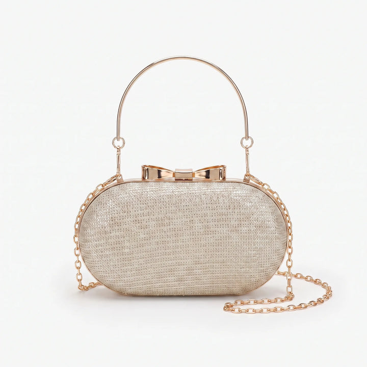 Embellished Oval Evening Bag - Auroza