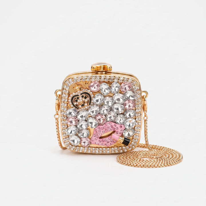 Embellished Square Evening Clutch - Nochetta