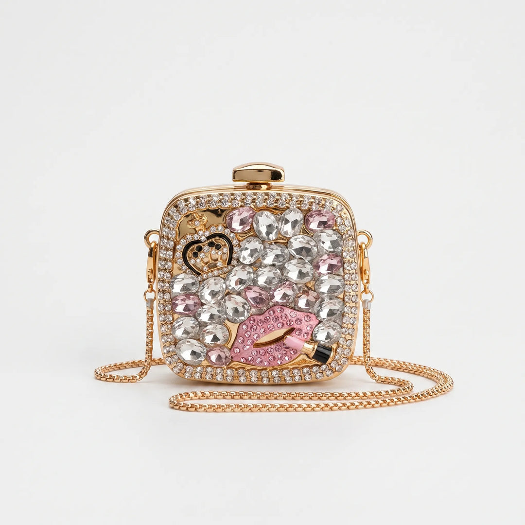 Embellished Square Evening Clutch - Nochetta