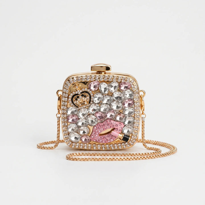 Embellished Square Evening Clutch - Nochetta