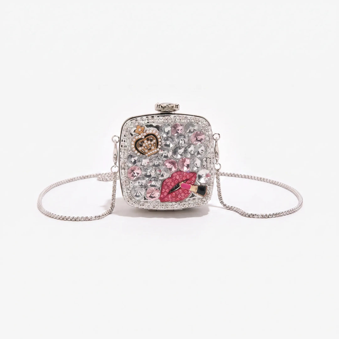 Embellished Square Evening Clutch - Nochetta
