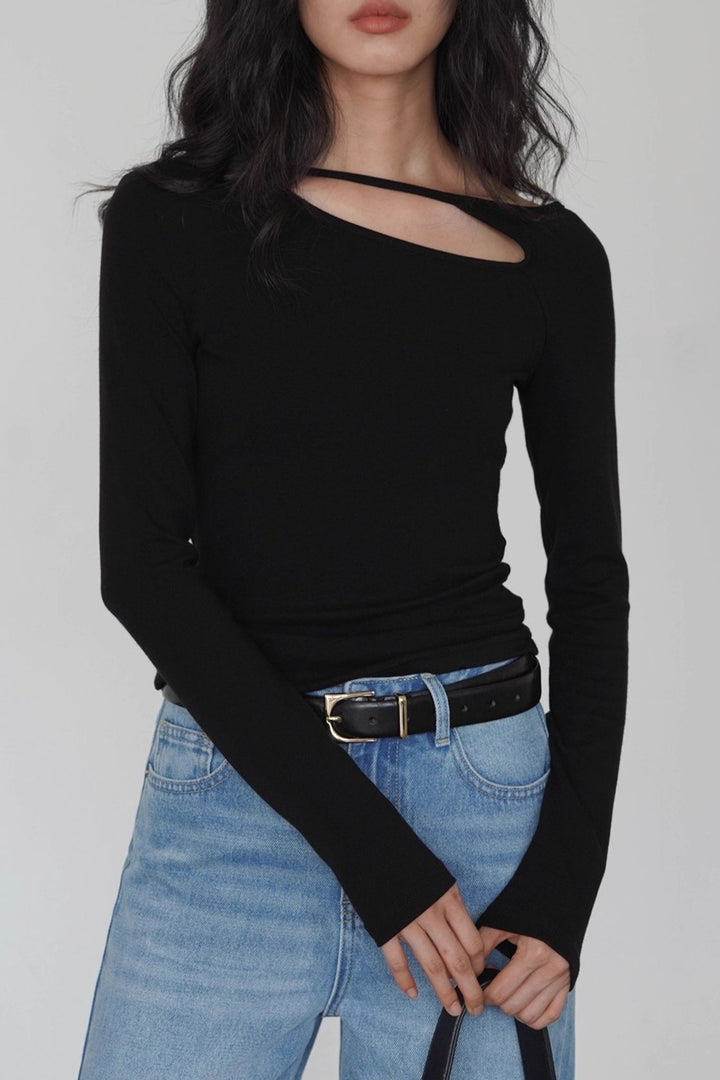 Fitted Long Sleeve Top - Annette