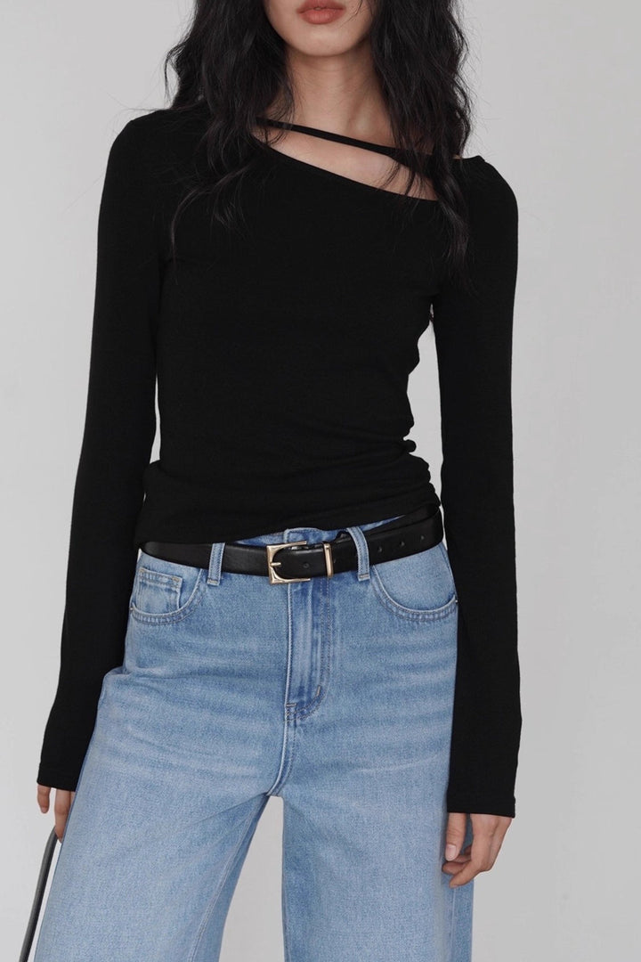 Fitted Long Sleeve Top - Annette