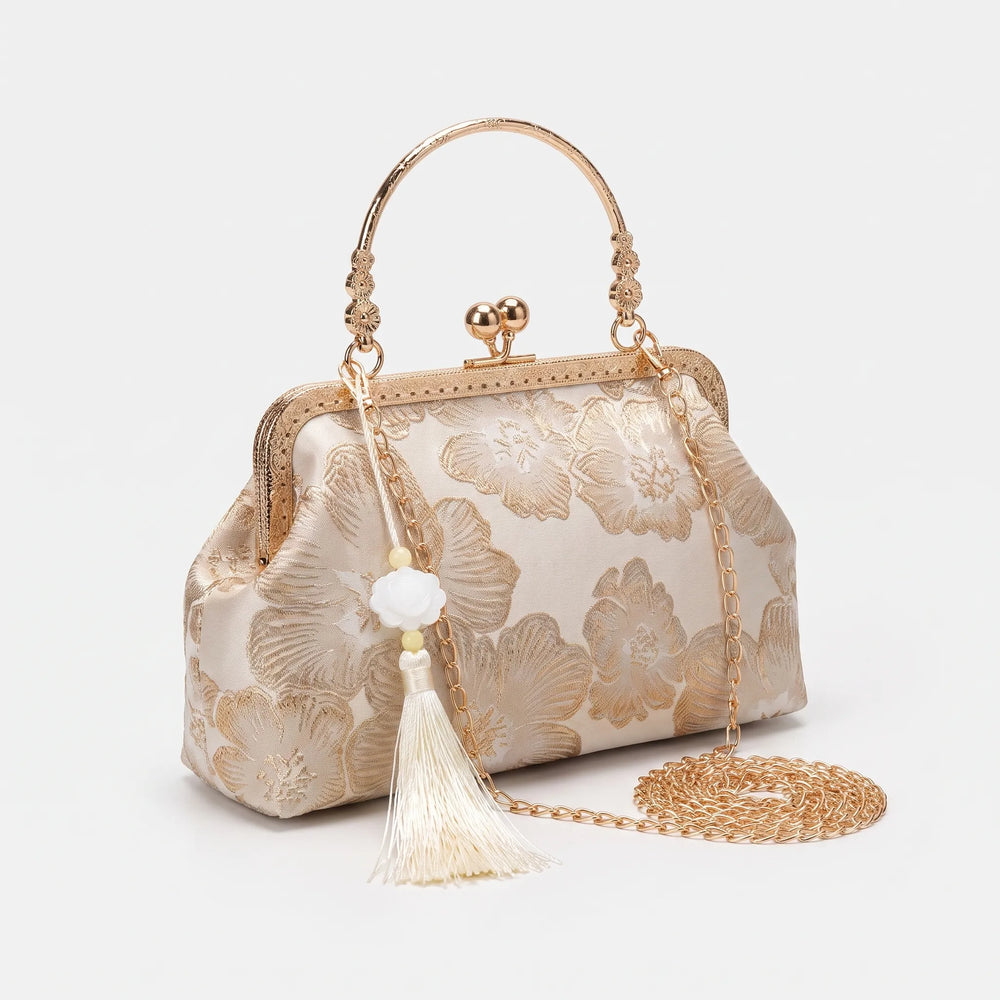 Floral Embroidered Evening Clutch - Floriette