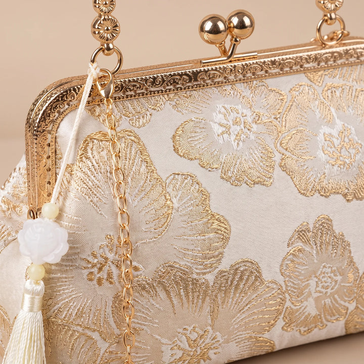 Floral Embroidered Evening Clutch - Floriette