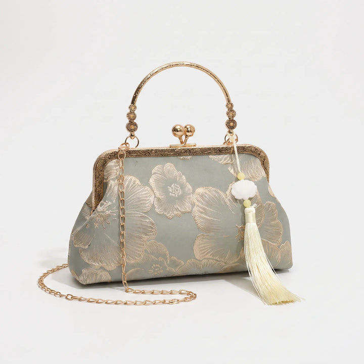 Floral Embroidered Evening Clutch - Floriette