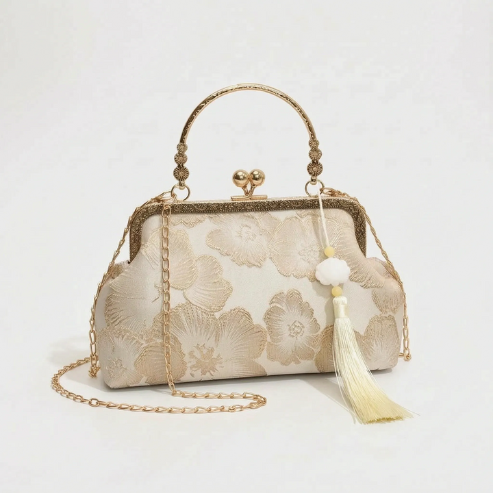 Floral Embroidered Evening Clutch - Floriette