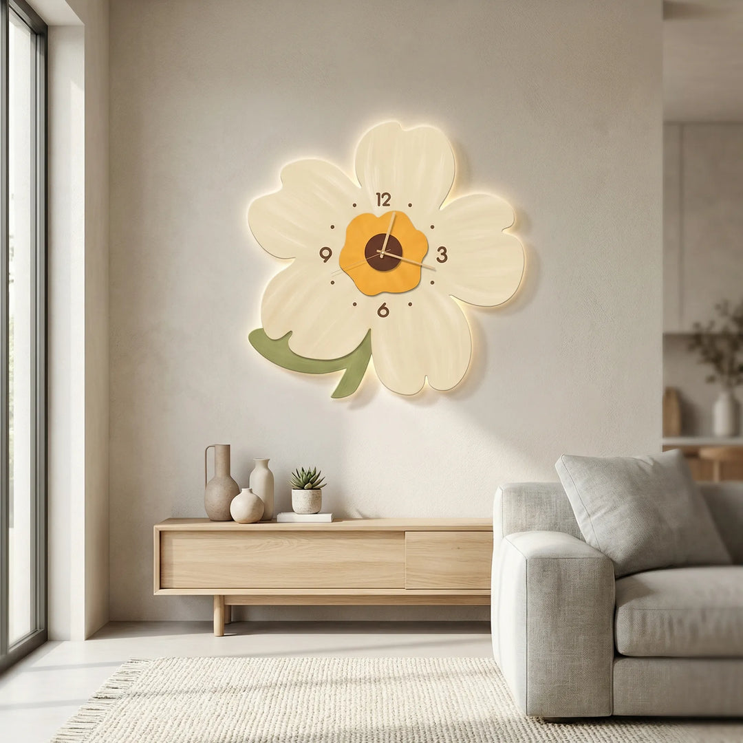 Flower Shaped Wall Clock - Florielle