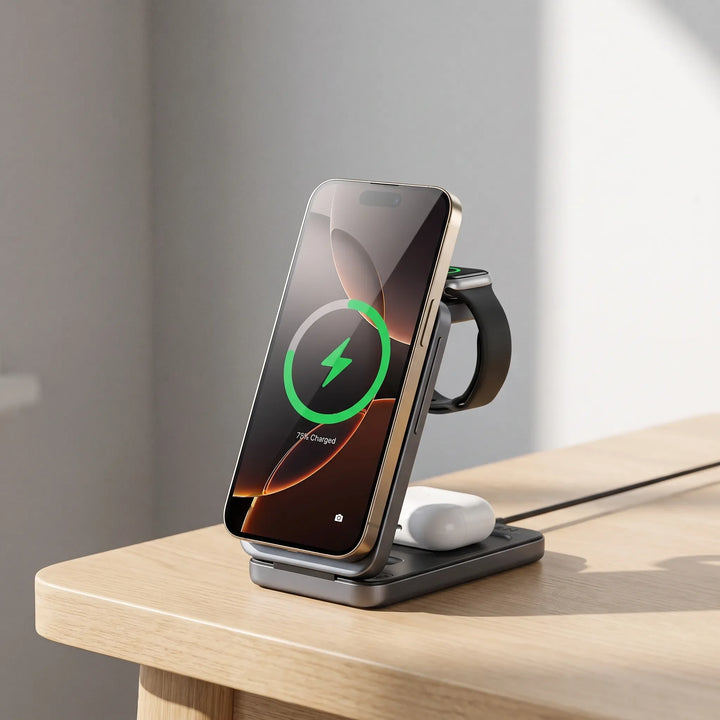 Foldable Magnetic Wireless Charging Station - Magfold