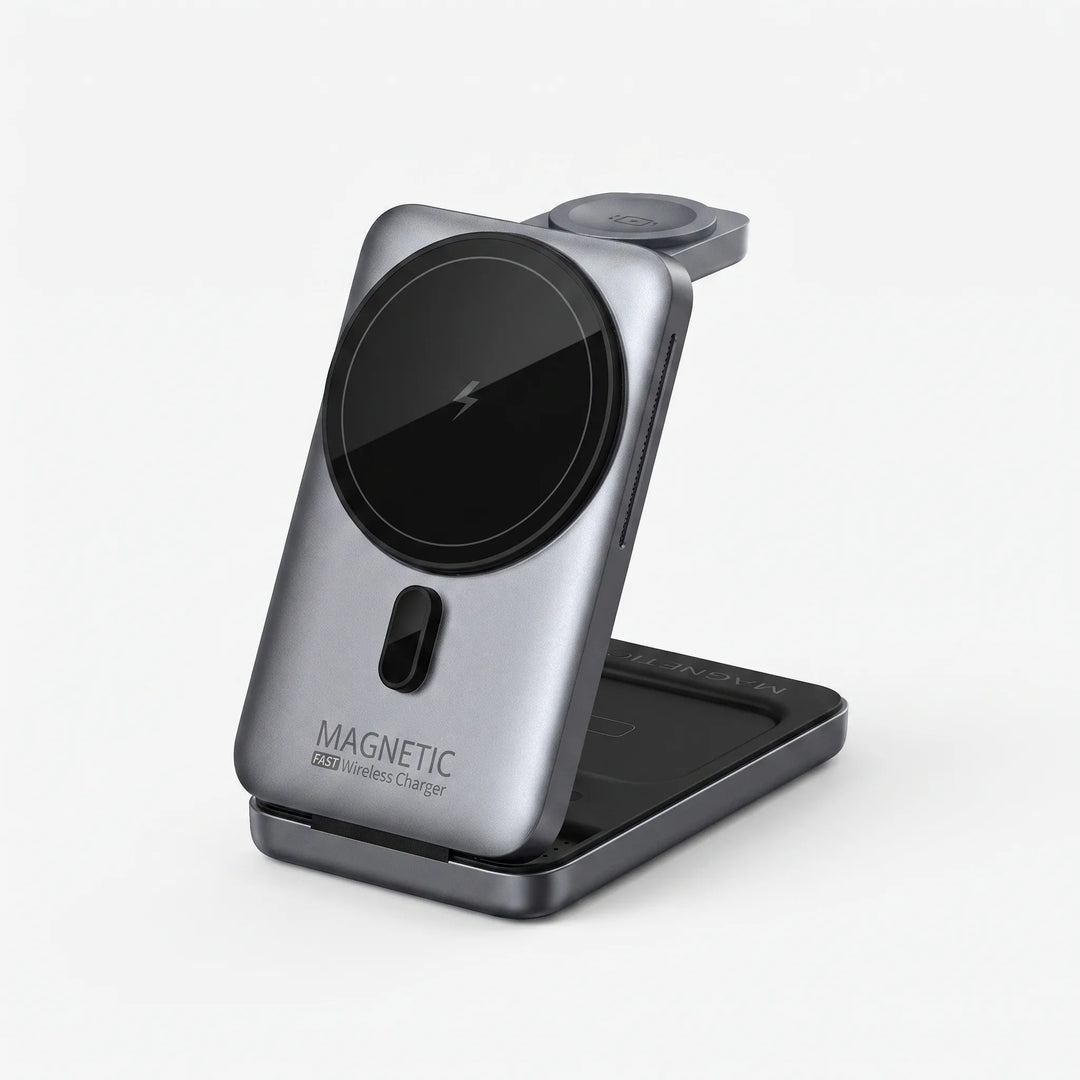 Foldable Magnetic Wireless Charging Station - Magfold