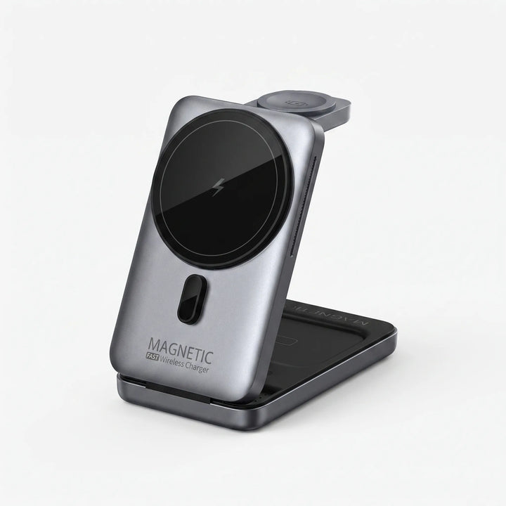 Foldable Magnetic Wireless Charging Station - Magfold