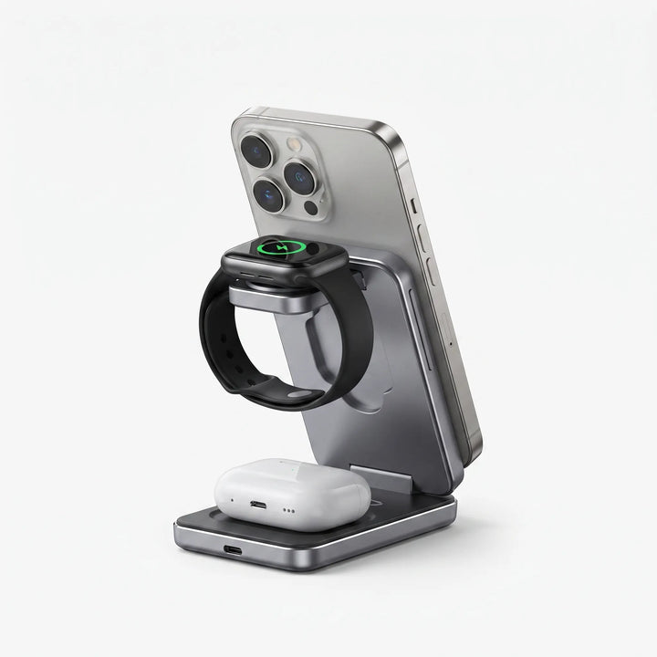 Foldable Magnetic Wireless Charging Station - Magfold