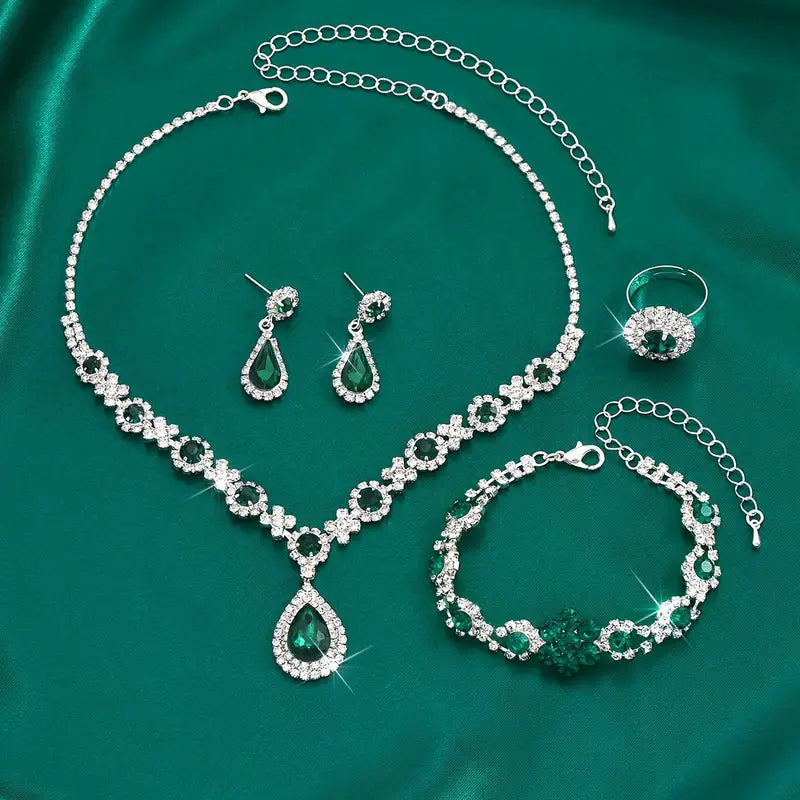 Four-Piece Formal Jewelry Set - Virdia