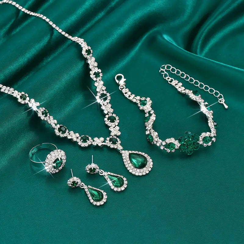 Four-Piece Formal Jewelry Set - Virdia