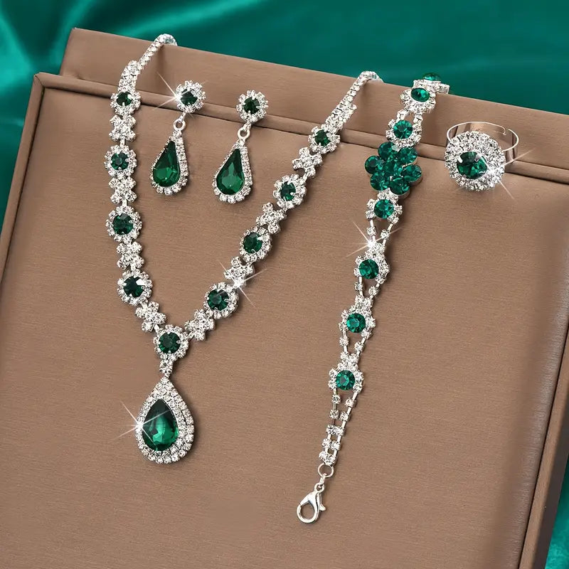 Four-Piece Formal Jewelry Set - Virdia