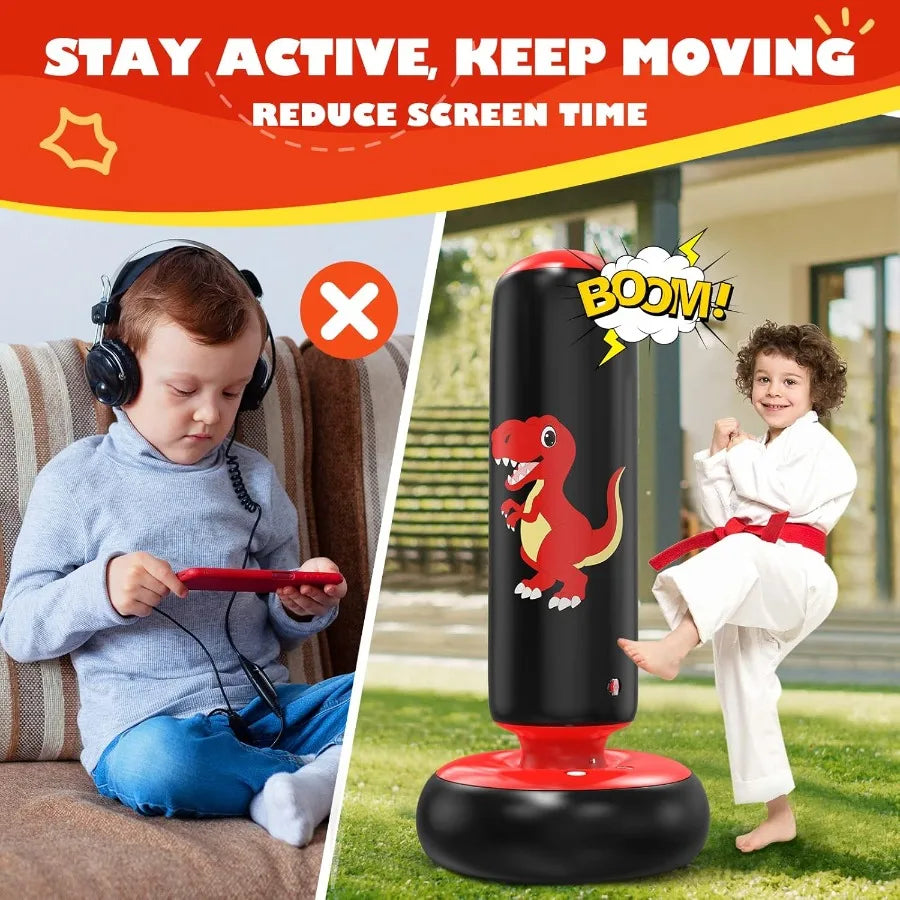 Freestanding Inflatable Punching Bag - DinoPuncher