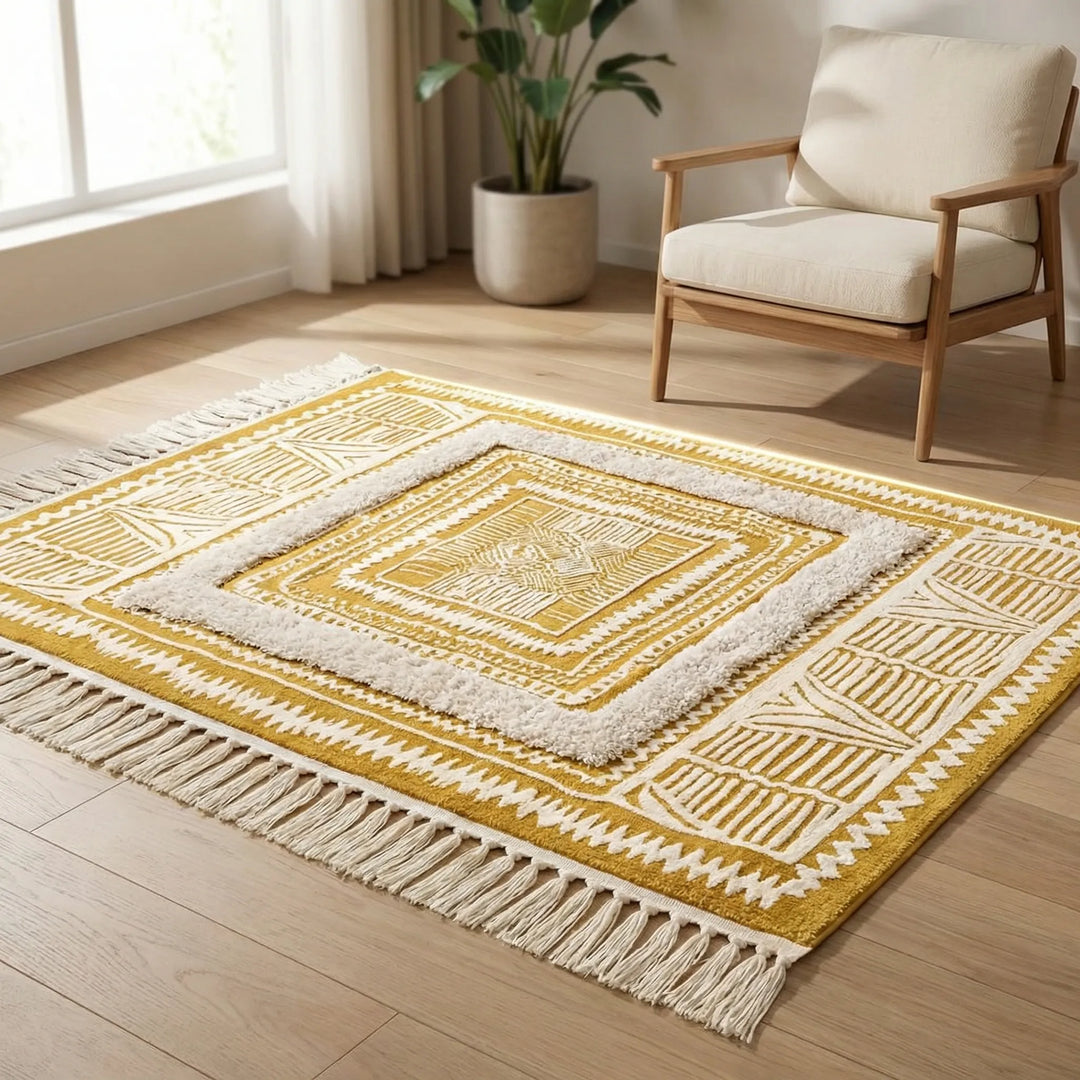 Fringed Bohemian Area Rug - Bohemora