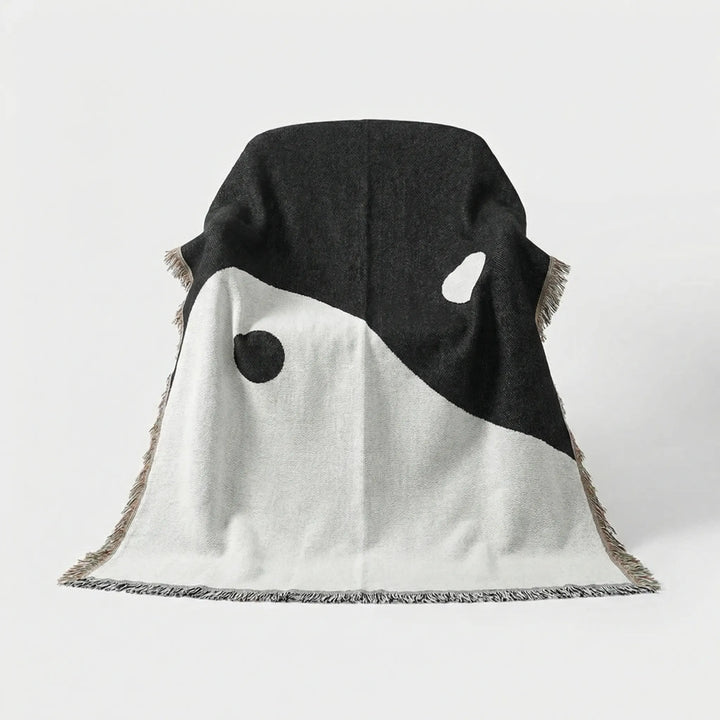 Fringed Yin Yang Wall Tapestry - Zenara