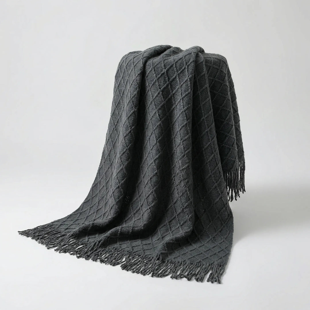 Gebreide Bankdeken In Scandinavische Stijl - Cozydrift