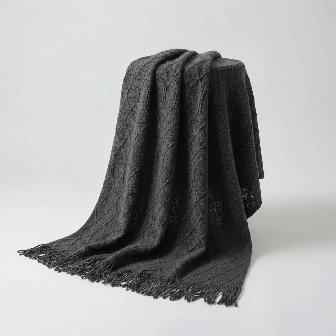 Gebreide Bankdeken In Scandinavische Stijl - Cozydrift