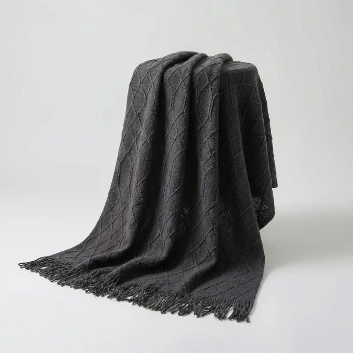 Gebreide Bankdeken In Scandinavische Stijl - Cozydrift