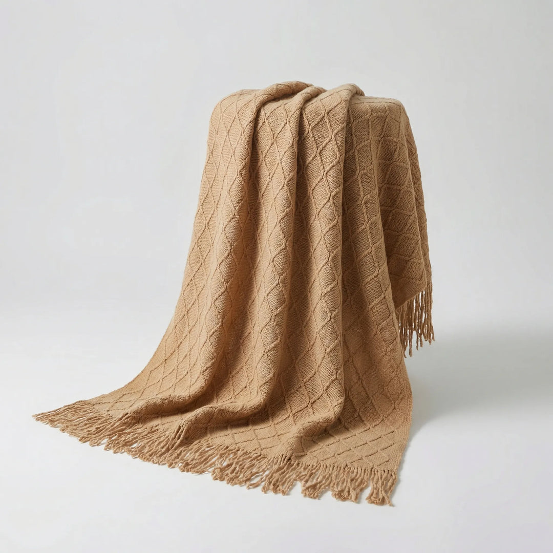Gebreide Bankdeken In Scandinavische Stijl - Cozydrift