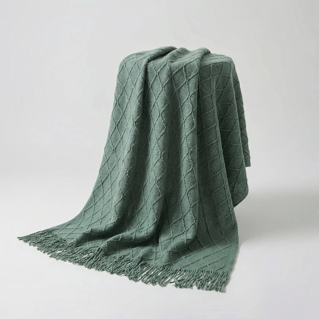 Gebreide Bankdeken In Scandinavische Stijl - Cozydrift
