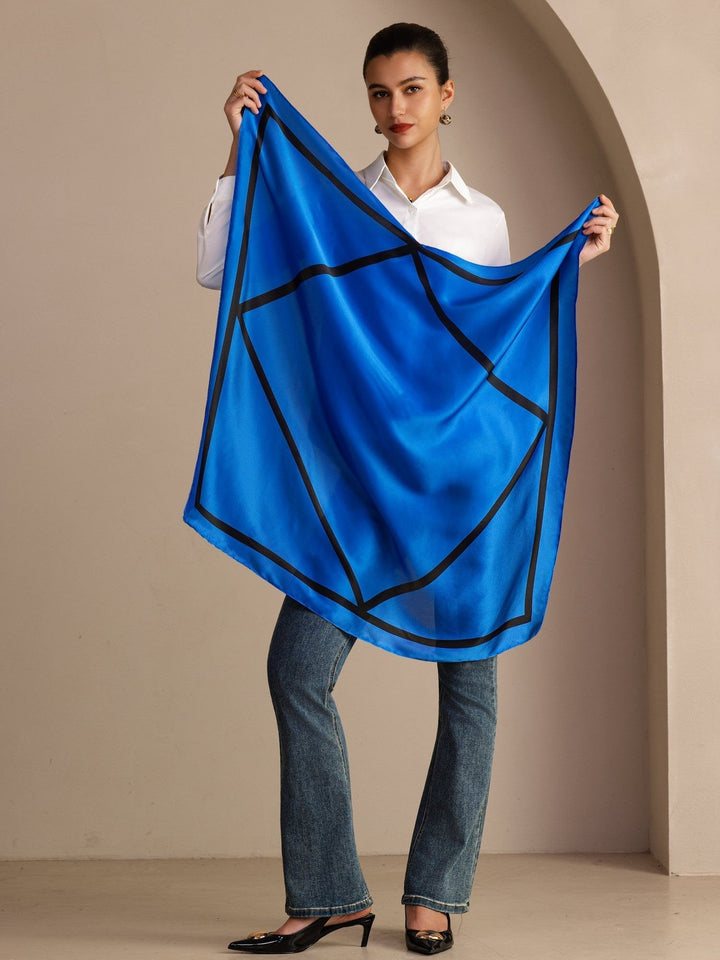 Geometric Print Square Scarf - Geoscarf