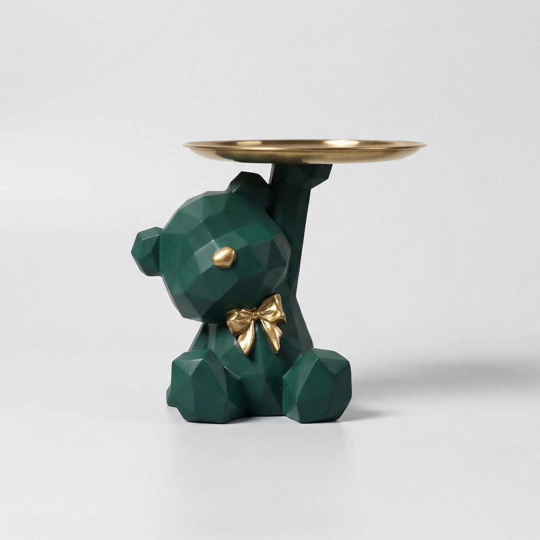 Geometrisch Beerfiguur Met Schaaltje - Furnello