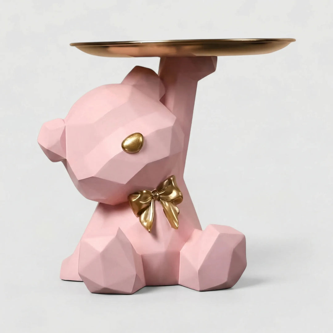 Geometrisch Beerfiguur Met Schaaltje - Furnello