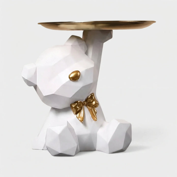 Geometrisch Beerfiguur Met Schaaltje - Furnello