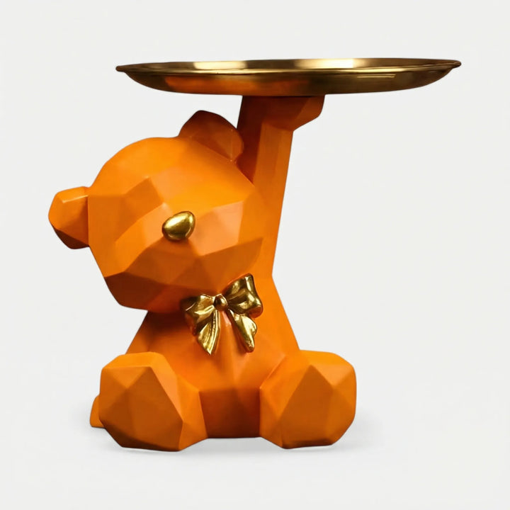 Geometrisch Beerfiguur Met Schaaltje - Furnello
