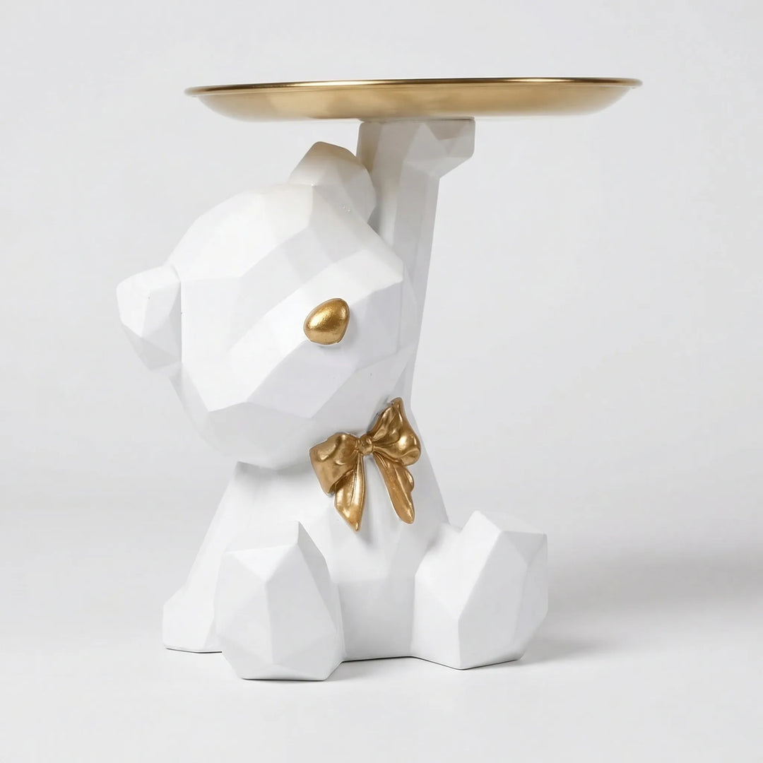 Geometrische Berenfiguur Met Dienblad - Facetivo