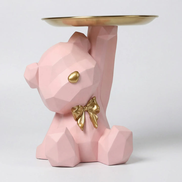 Geometrische Berenfiguur Met Dienblad - Facetivo