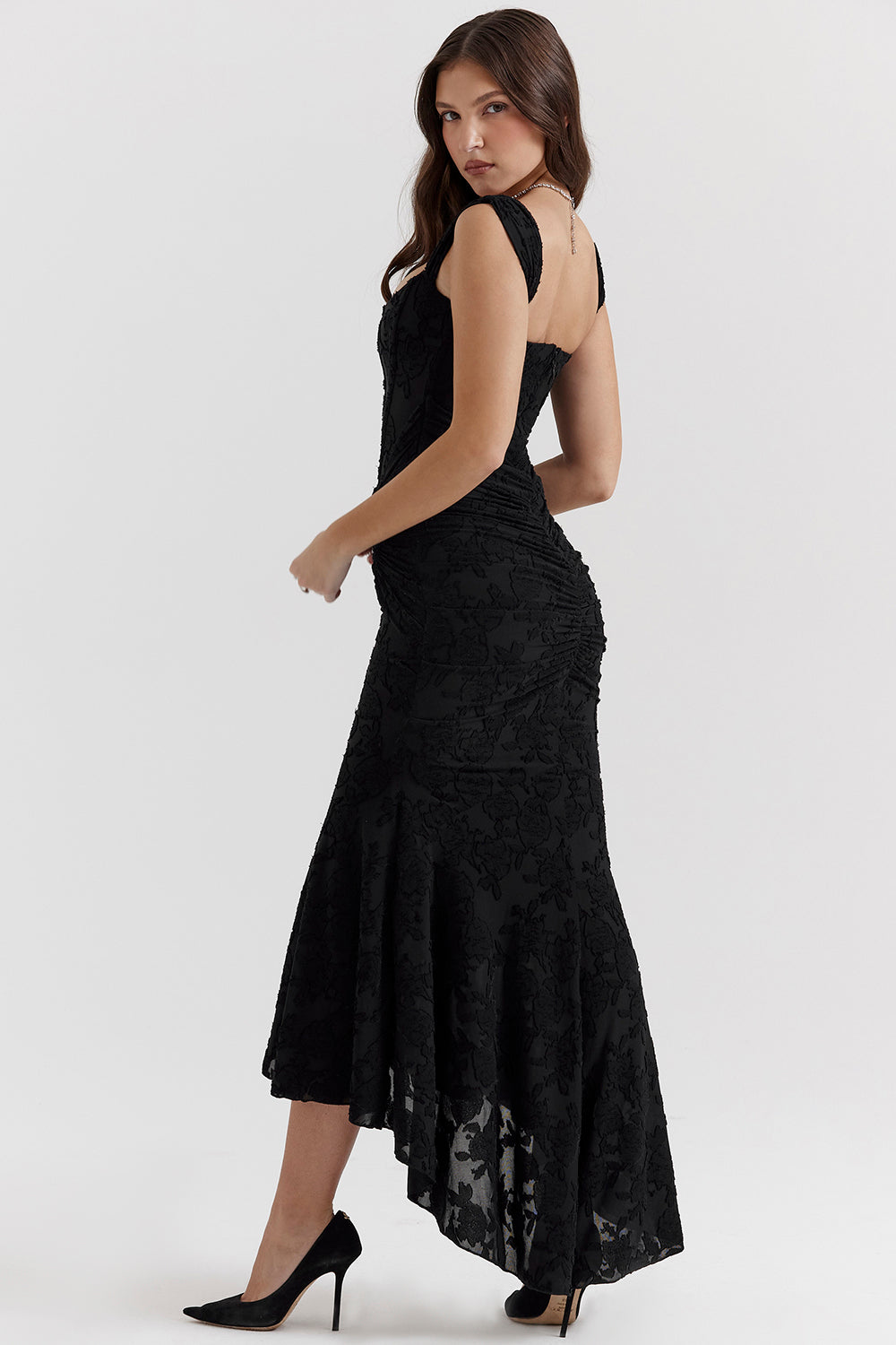 Gerafftes Schulterfreies Kleid - Linda