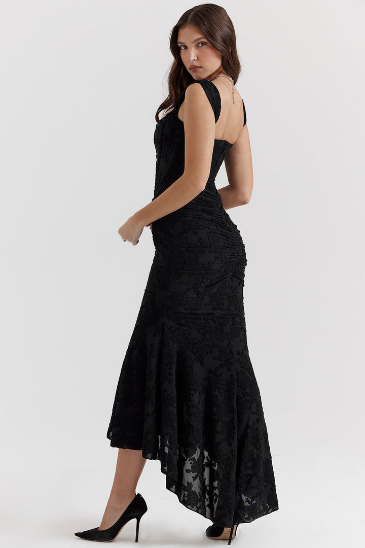 Gerafftes Schulterfreies Kleid - Linda