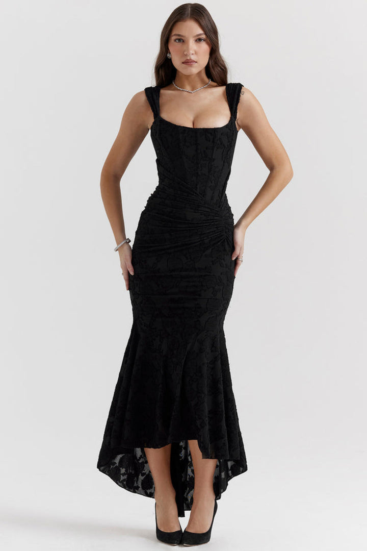 Gerafftes Schulterfreies Kleid - Linda